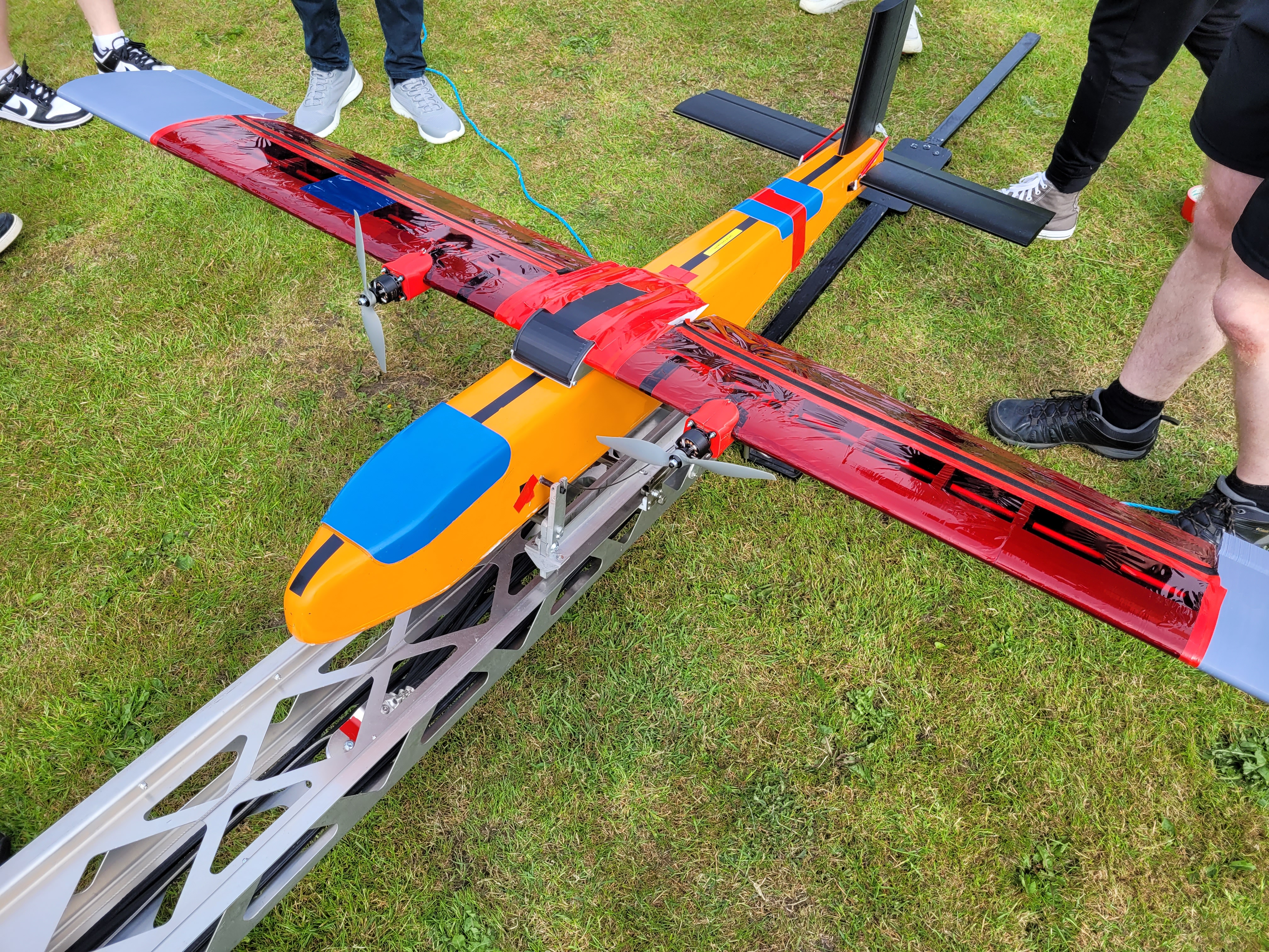 Plane that was constructed for my 4th year group project with the aim of testing a morphing wing system